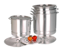 8, 12, 16 , 20 QT Alum. Stock Pot W. Steamer Set (2 set/ctn)