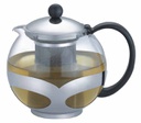 1200ml Stainless Steel Glass Kettle with Filter (6 pcs/ctn)