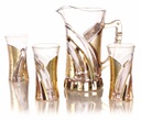 7 pc Golden Electroplate Design Glass Set (4 sets/ctn)