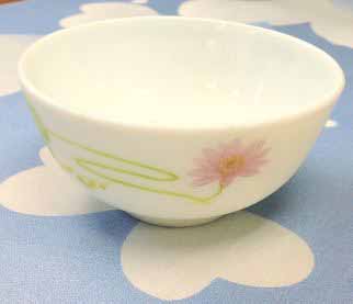 [A111-50C] 5&quot; Opal Glass Lotus Flower Chinese Rice Bowl (36 pcs/ctn)