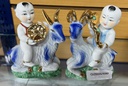 Ceramic Boy & Girl with Golden Horn Goats (6 set/ctn)