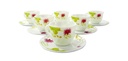 12 pc Opal Glass Lotus Flower Cup & Saucer Set (12 sets/ctn)