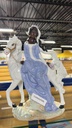 Ceramic Woman Sitting on Horse (6 pc/ctn)