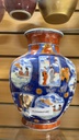 Ceramic Blue Decorative Vase with Design (6 pcs/ctn)