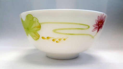 [A213-40C] 4&quot; Opal Glass Lotus Flower All Purpose Bowl (72 pcs/ctn)