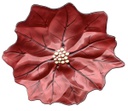 19" Metal Coated Poinsettia Design Bowl (6 pcs/ctn)
