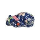 FLOWER PATTERN DECOR SLEEPING CAT, DARK BLUE