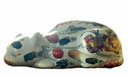 SLEEPING CAT WITH BIRD PATTERN, LIGHT BLUE