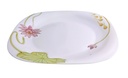 11.5" Opal Glass Lotus FlowerSquare Dinner Plate (36 pcs/ctn