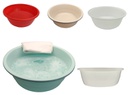 P70206 30 Liter(21x7.5", 53.5x18.7cm) Plastic Basin, assorted color (24 pc/ctn)