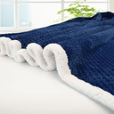 50"x60" Blue Popcorn Flannel Blanket (6 pcs/ctn)