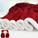 50"x60" Red Popcorn Flannel Blanket (6 pcs/ctn)