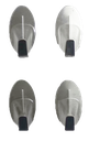 4 pc Stainless Steel Hook Set, 30x25mm (480 set/ctn)