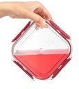 900 ml Plastic Food Storage Container, Square (24 pc/ctn)