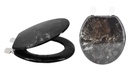 17" MDF Black Marble Toilet Seat (6 pcs/ctn)