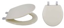 17" PP Beige Toilet Seat with Plastic Hinge (6 pcs/ctn)