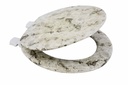 17" MDF White Marble Toilet Seat (6 pcs/ctn)