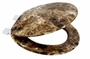 17" MDF Brown Marble Toilet Seat (6 pcs/ctn)