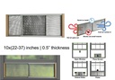 Adjustable Window Screen, 10"H x 22" ~ 37" W (12 pc/ctn)