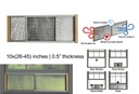 Adjustable Window Screen, 10"H x 26" ~ 45" W (12 pc/ctn)