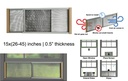 Adjustable Window Screen, 15"H x 26" ~ 45" W (12 pc/ctn)