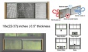 Adjustable Window Screen, 18"H x 22" ~ 37" W (12 pc/ctn)