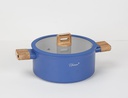 9.5"(24cm) Non-Stick Alum. Sauce Pan w Glass Lid, Induction Compatible Bottom(4 pc/ctn)