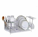 Chrome Plated Dish Drainer w Utensil/Glass Holder (4 pcs/ctn