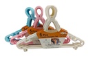 5 pc Plastic Hanger Set, Safety Buckle Design (24 set/ctn)