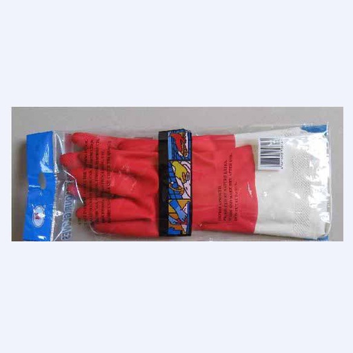 [C21-00035] 12&quot; Medium BiColor Red/White Latex Gloves (240 pcs/ctn)