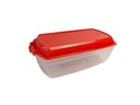 34cm  Rect. Cake Holder, Transparent made in Italy(6 pc/ctn)