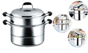 10.2" Stainless Steel Double Steamer (4 pc/ctn)