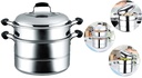 11" Stainless Steel Double Steamer (4 pc/ctn)