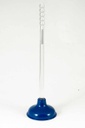 25" PS Clear Handle Blue PVC Plunger (24 pcs/ctn)