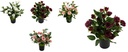 24 Flower 10cm Rose Bouquet, Potted Flower,35cm H (12 pot/ctn)