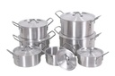 14 pc Heavy Duty Aluminum Stock Pot Set, 14,16,18,20, 24, 26cm(4 set/ctn)