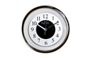 9" Silver Round Plastic Wall Clock (6 pcs/ctn)