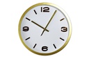 12" Golden Round Plastic Wall Clock (6 pcs/ctn)