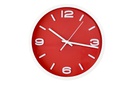 12" Red Round Plastic Wall Clock (6 pcs/ctn)