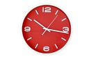 12" Red Round Plastic Wall Clock (6 pcs/ctn)