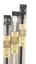 48-86" Single Curtain Rod set, Mixed Colors, 2 brackets PVC box  (12 set/ctn)