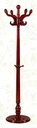 Dark Red Antique Birch Wood Coat Rack (1 pcs/ctn)