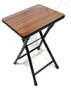 Mahogany Folding Stool with Black Coated Legs (12 pcs/ctn)