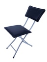 Black Square Folding Chair with Silver Legs (6 pcs/ctn)