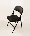 PU Black Folding Chair with Powder Coated Legs (6 pcs/ctn)