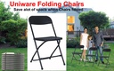 31.3" Black Folding Chair with PP Seat and Back (12 pcs/ctn)