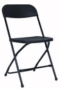 31.3" Black Folding Chair with PP Seat and Back (12 pcs/ctn)