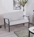 Gray Double Chair with Soft Cushion (1 pcs/ctn)