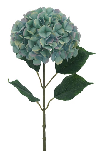 [FL6501-DB] Hydrangea, 22cm, w. 68cm Stem,4 Leaves, Dark Blue(240 pc/ctn