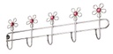 5 Mountable Flower Design Hooks (24 pcs/ctn)